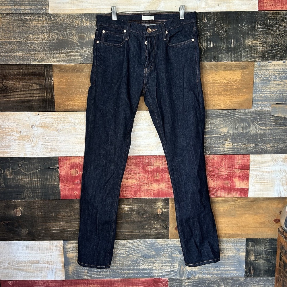 The Unbranded Brand Jeans Mens 30 By 31 Blue Skinny Selvedge Denim Button Fly
